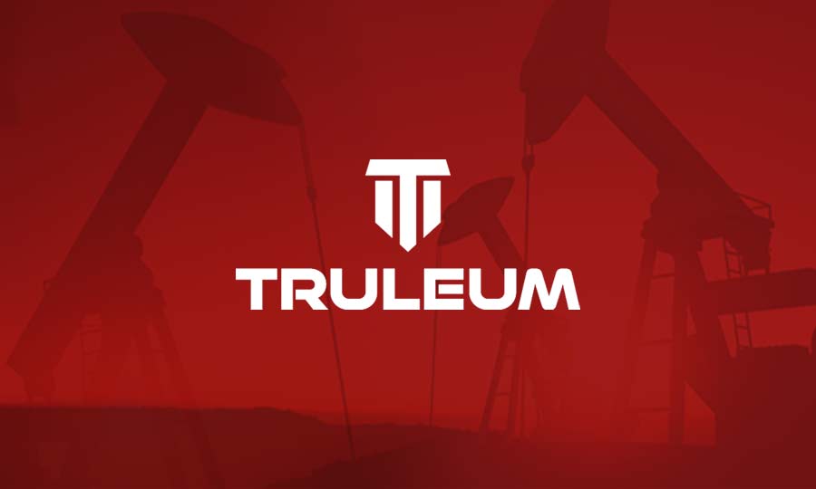 truleum project logo and oil derricks
